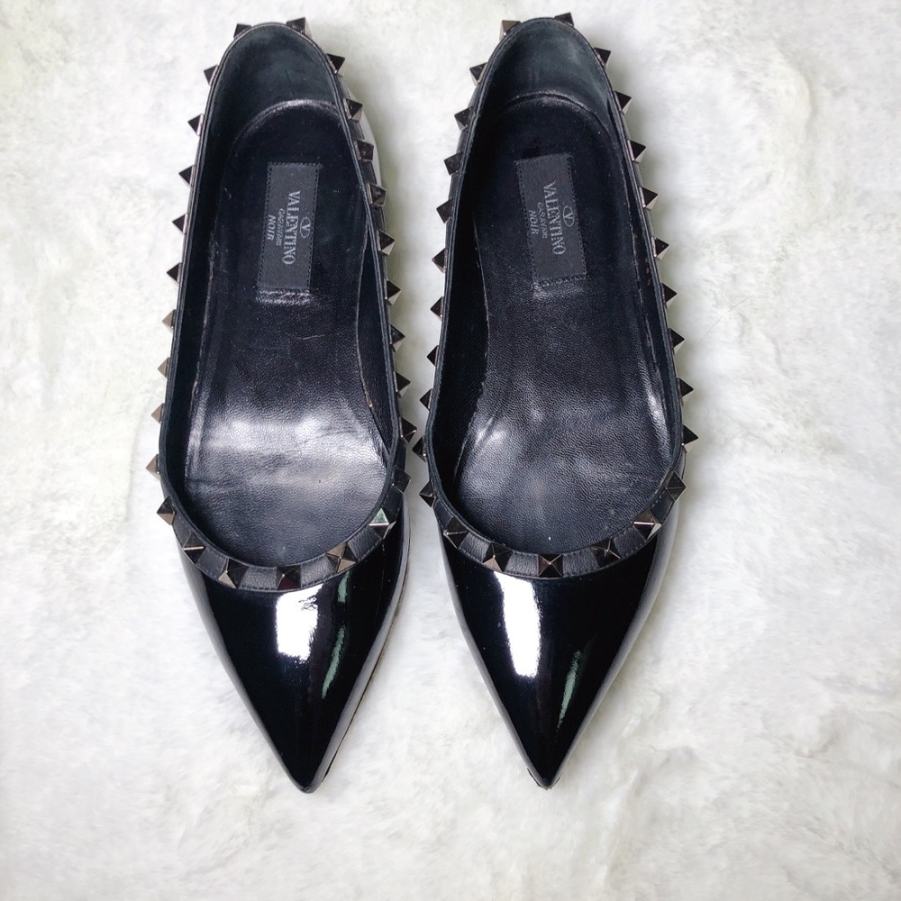 ❤️SOLD❤️Valentino rockstud balle flats black 36.5